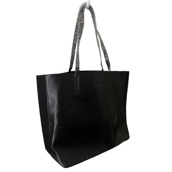 Vegan leather & Suede Large Tote - Picture 1 of 4
